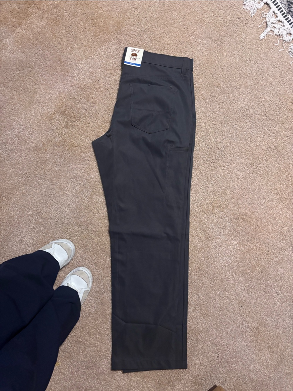 Men's Dark Charcoal Work Pants - Slim Straight Fit